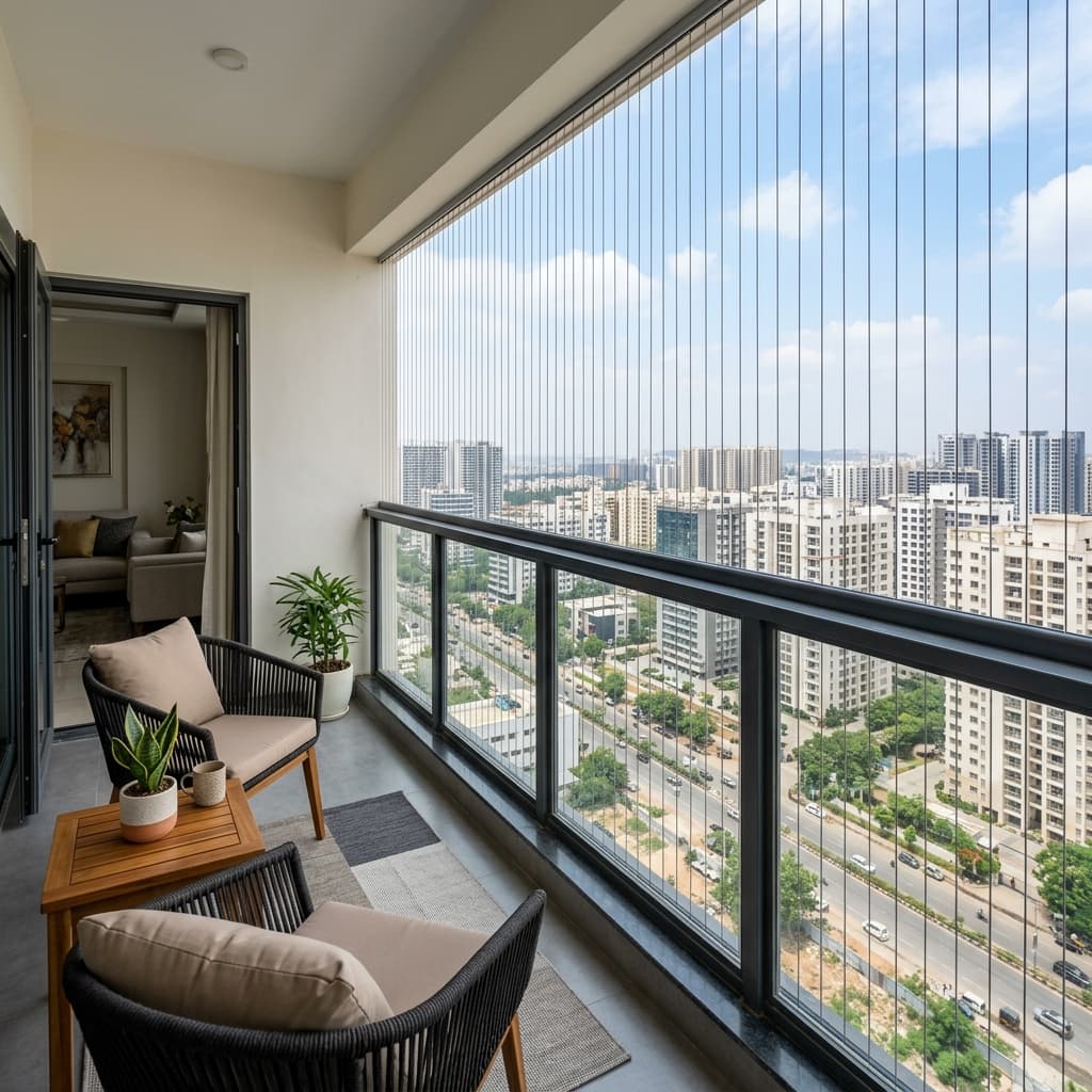 Luxury Balcony Invisible Grills